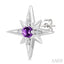 Silver Star Gemstone & Diamond Fashion Earrings