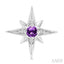 Silver Star Gemstone & Diamond Fashion Earrings
