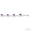 Silver Bold Oval Shape Gemstone & Diamond Bracelet