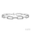 Silver Bold Paperclip Diamond Fashion Bracelet