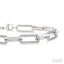 Silver Bold Paperclip Diamond Fashion Bracelet