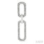 Silver Bold Paperclip Diamond Fashion Earrings