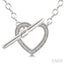 Silver Heart Toggle Diamond Fashion Necklace