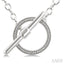 Silver Circle Toggle Diamond Fashion Necklace
