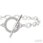 Silver Circle Toggle Diamond Fashion Bracelet