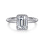 Emerald-cut Diamond Hidden Halo Engagement Ring
