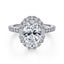 Oval Diamond Halo Engagement Ring