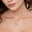 Blue Topaz & Diamond Pendant