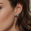 Blue Topaz Sculpted Stud Earrings
