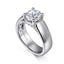 Round Diamond Wide Engagement Ring