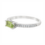 Peridot & Diamond Stackable Ring