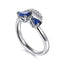 Sapphire & Diamond Bypass Fashion Ring