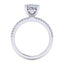 Oval Diamond Straight Band Engagement Ring