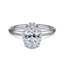 Oval Diamond Halo Engagement Ring