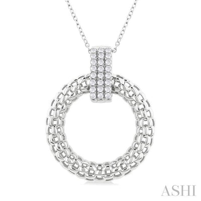 Bold Circle Diamond Fashion Pendant