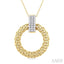 Bold Circle Diamond Fashion Pendant