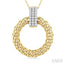 Bold Circle Diamond Fashion Pendant