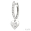 Heart Shape Diamond Huggie Fashion Earrings