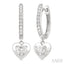 Heart Shape Diamond Huggie Fashion Earrings