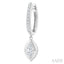 Marquise Shape Diamond Huggie Fashion Earrings