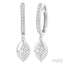 Marquise Shape Diamond Huggie Fashion Earrings