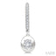 Oval Shape Diamond Huggie Fashion Earrings