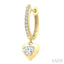 Heart Shape Diamond Huggie Fashion Earrings