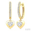 Heart Shape Diamond Huggie Fashion Earrings