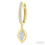 Marquise Shape Diamond Huggie Fashion Earrings
