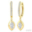 Marquise Shape Diamond Huggie Fashion Earrings