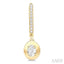 Oval Shape Diamond Huggie Fashion Earrings