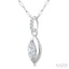 Marquise Shape Paperclip Diamond Fashion Pendant