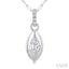 Marquise Shape Paperclip Diamond Fashion Pendant