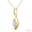 Marquise Shape Paperclip Diamond Fashion Pendant