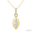 Marquise Shape Paperclip Diamond Fashion Pendant