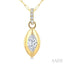 Marquise Shape Paperclip Diamond Fashion Pendant