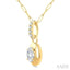 Oval Shape Paperclip Diamond Fashion Pendant