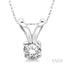 Round Shape Diamond Solitaire Pendant