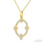 Clover Circle Diamond Pendant