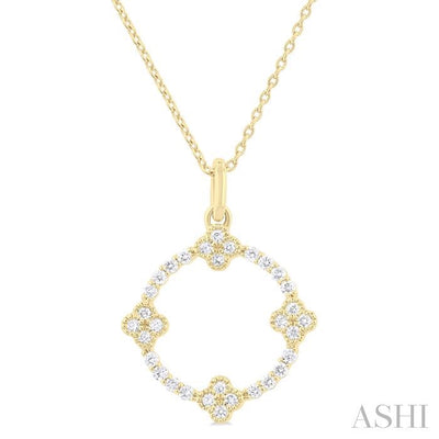 Clover Circle Diamond Pendant