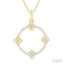 Clover Circle Diamond Pendant
