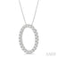 Oval Shape Diamond Pendant