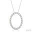 Oval Shape Diamond Pendant