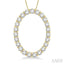 Oval Shape Diamond Pendant