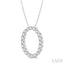 Oval Shape Diamond Pendant
