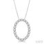 Oval Shape Diamond Pendant