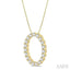 Oval Shape Diamond Pendant
