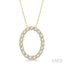 Oval Shape Diamond Pendant