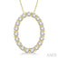 Oval Shape Diamond Pendant