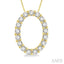 Oval Shape Diamond Pendant